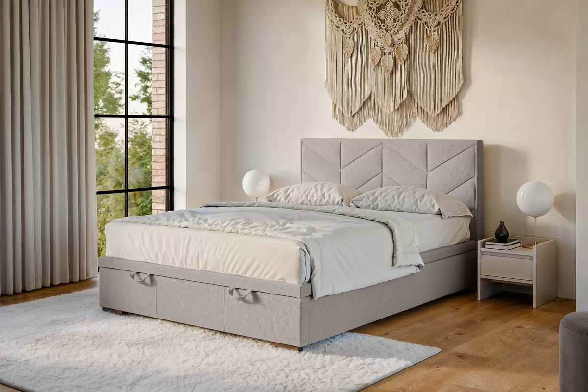 Boxspring posteľ Lindi 160x200 S vnútorným úložným priestorom- Hnedý szenil Perfect Harmony 04 / nožičky Venge   Boxspring posteľ Lindi 160x200 - Hnedý szenil Perfect Harmony 04 / nožičky Venge 