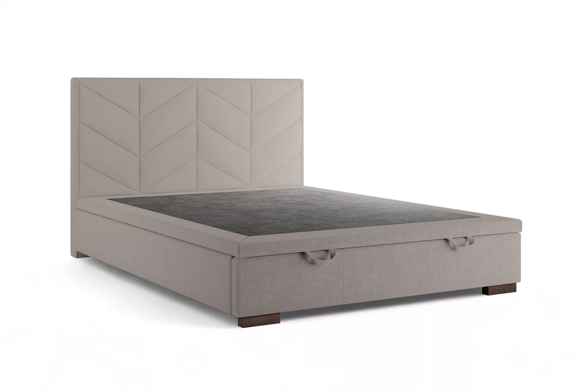 Boxspring posteľ Lindi 160x200 S vnútorným úložným priestorom- Hnedý szenil Perfect Harmony 04 / nožičky Venge   Boxspring posteľ Lindi 160x200 - Hnedý szenil Perfect Harmony 04 / nožičky Venge 