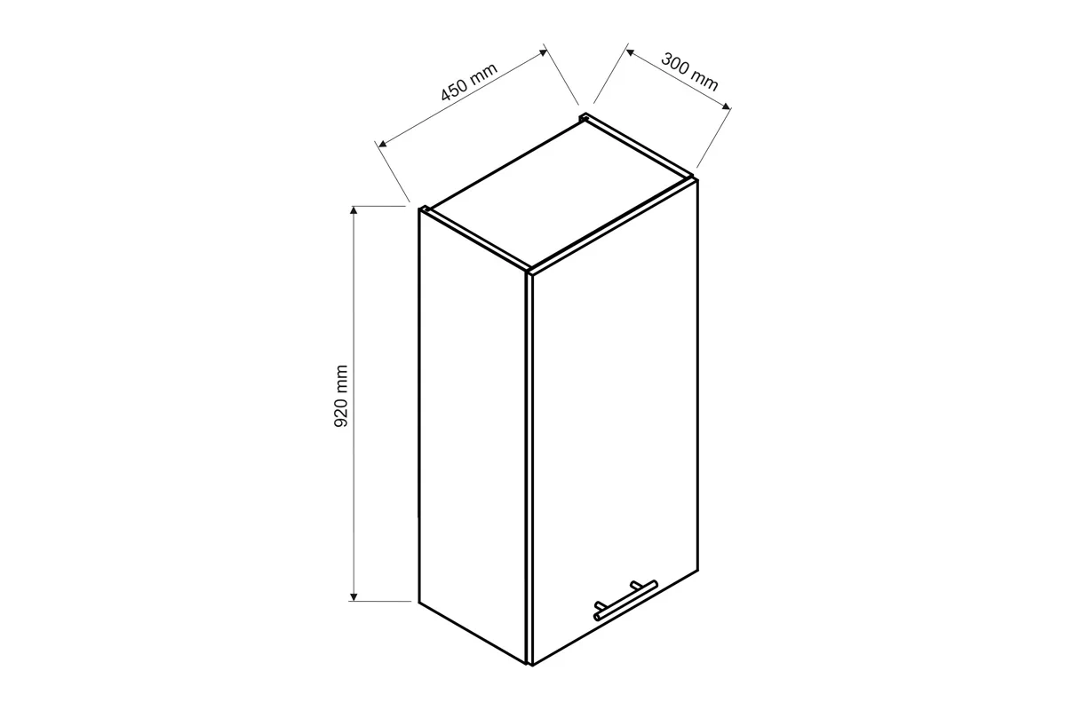 Adele W45/92 P/L - Skříňka závěsná wysooka Adele W45/92 P/L - Skříňka závěsná wysooka