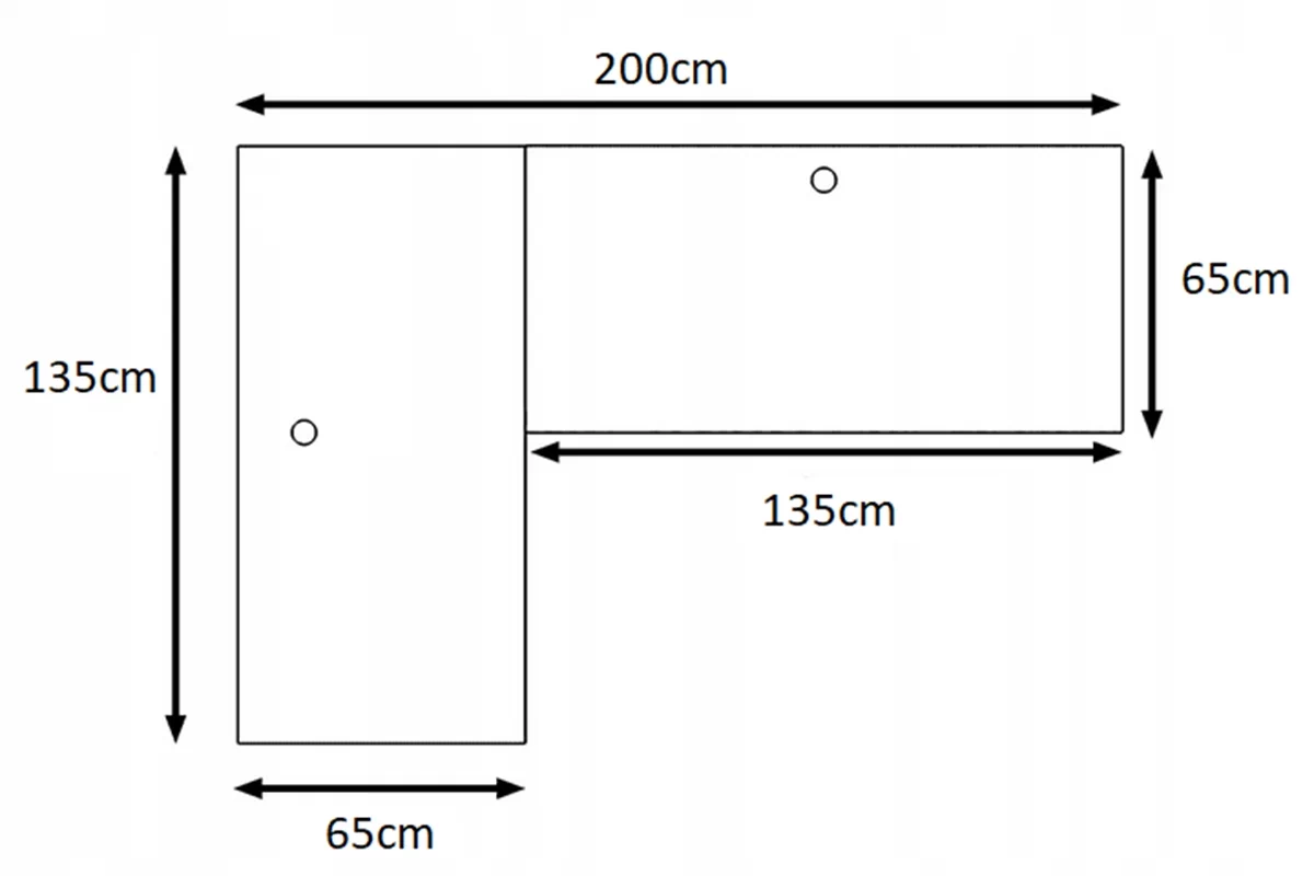 Birou de scris gaming colț stânga Nelmin 200 cm pe bază de metal cu bandă LED - alb / negru birou de scris gamingowe Nelmin 200 cm pe bază de metal z tasma LED lewe - bialy / negru 