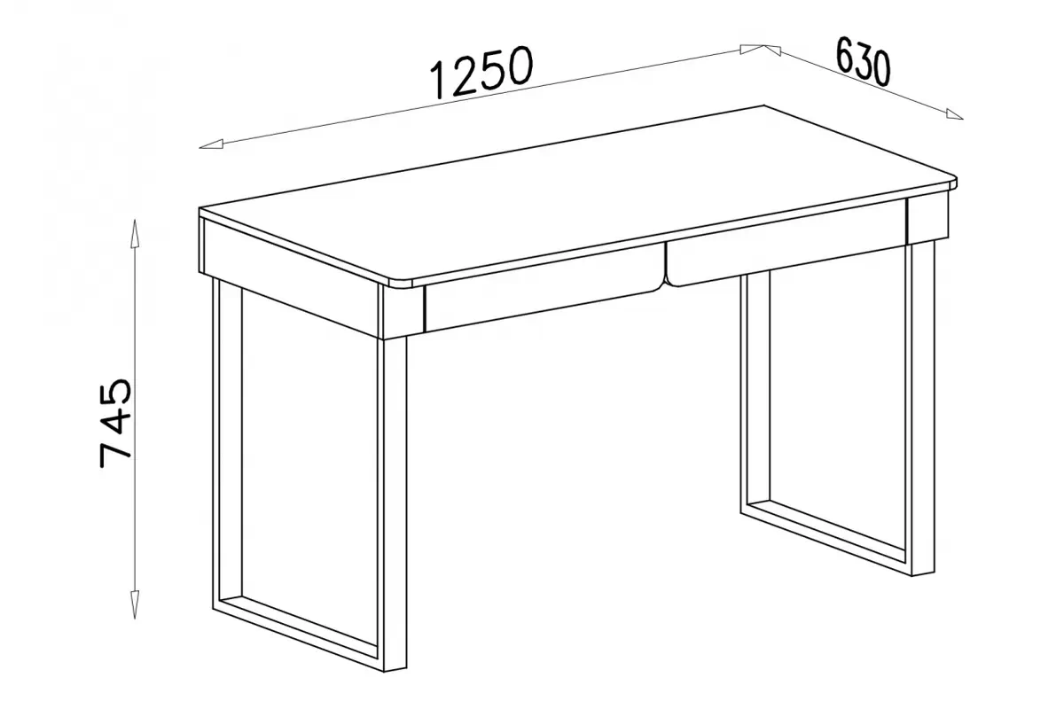 íroasztal Luca 11 fiokokkal 125 cm - eukaliptusz / balti tölgy íroasztal Luca 11 fiokokkal 125 cm - eukaliptus / dab baltic dune