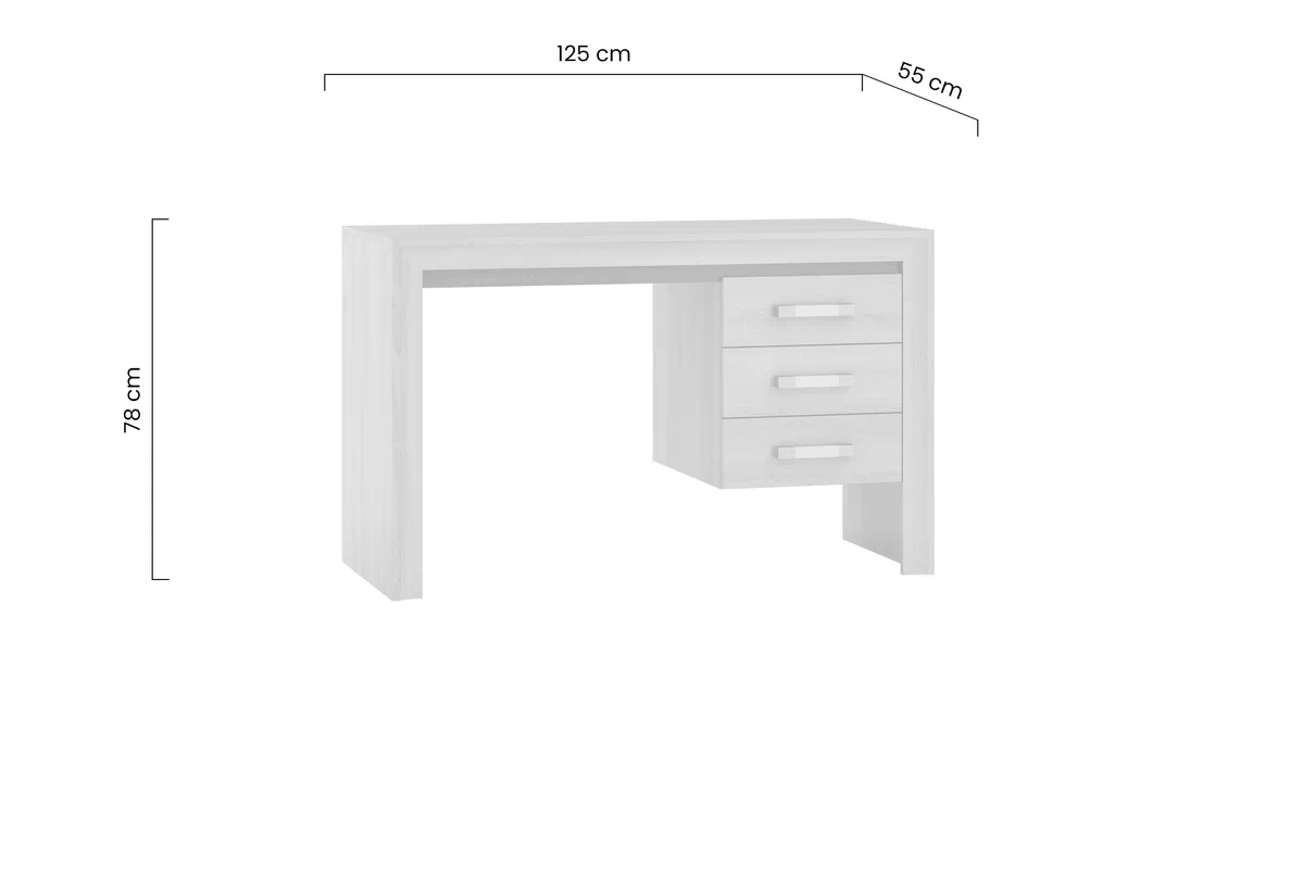 Psací stůl Santori SA - BIU1 - 125x55 cm psací stůl Santori se zásuvkami 125 cm 