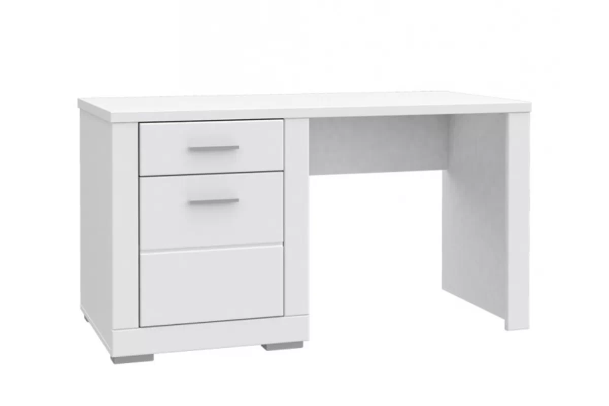 Psací stůl Snow se zásuvkou i szafka 140 cm - Bílý psací stůl Snow z szuflada i szafka 140 cm - Bílý 