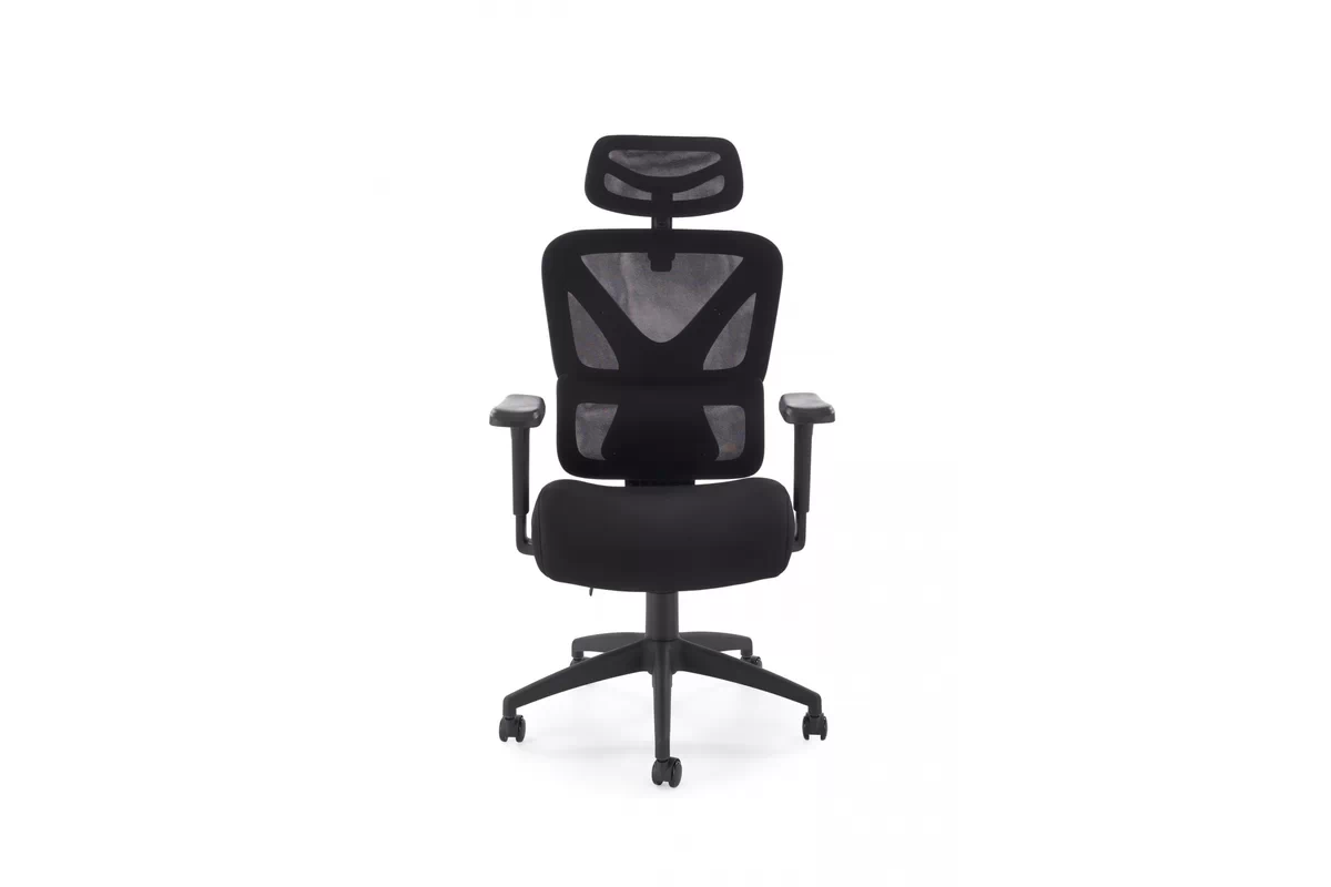 Ergonomické kancelárske kreslo Lorendi otočné - čierna ekokoža Kreslo ergonomiczny Lorendi otočna - Čierny 