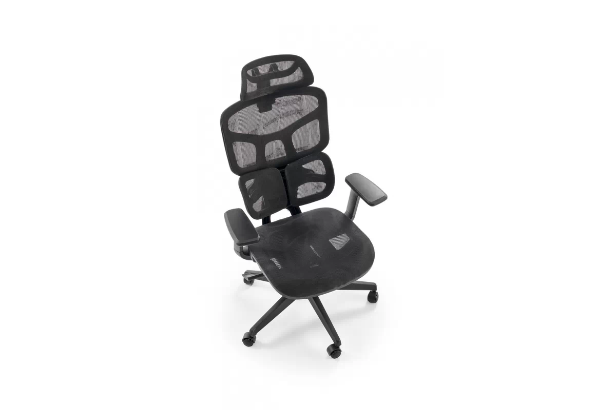 Ergonomické kancelárske kreslo Lorendi otočné - čierna ekokoža Kreslo ergonomiczny Lorendi otočna - Čierny 
