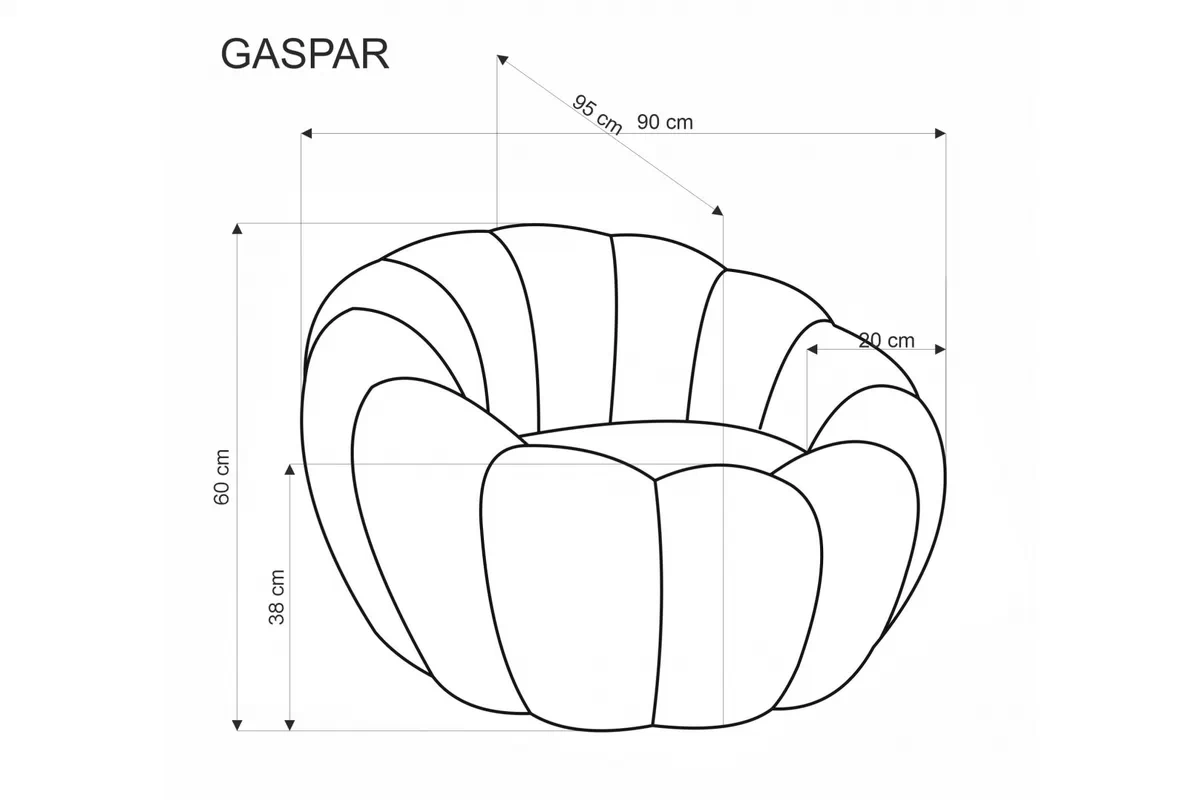 Křeslo čalouněná Gaspar - bílá boucle Křeslo čalouněná Gaspar - bílá boucle