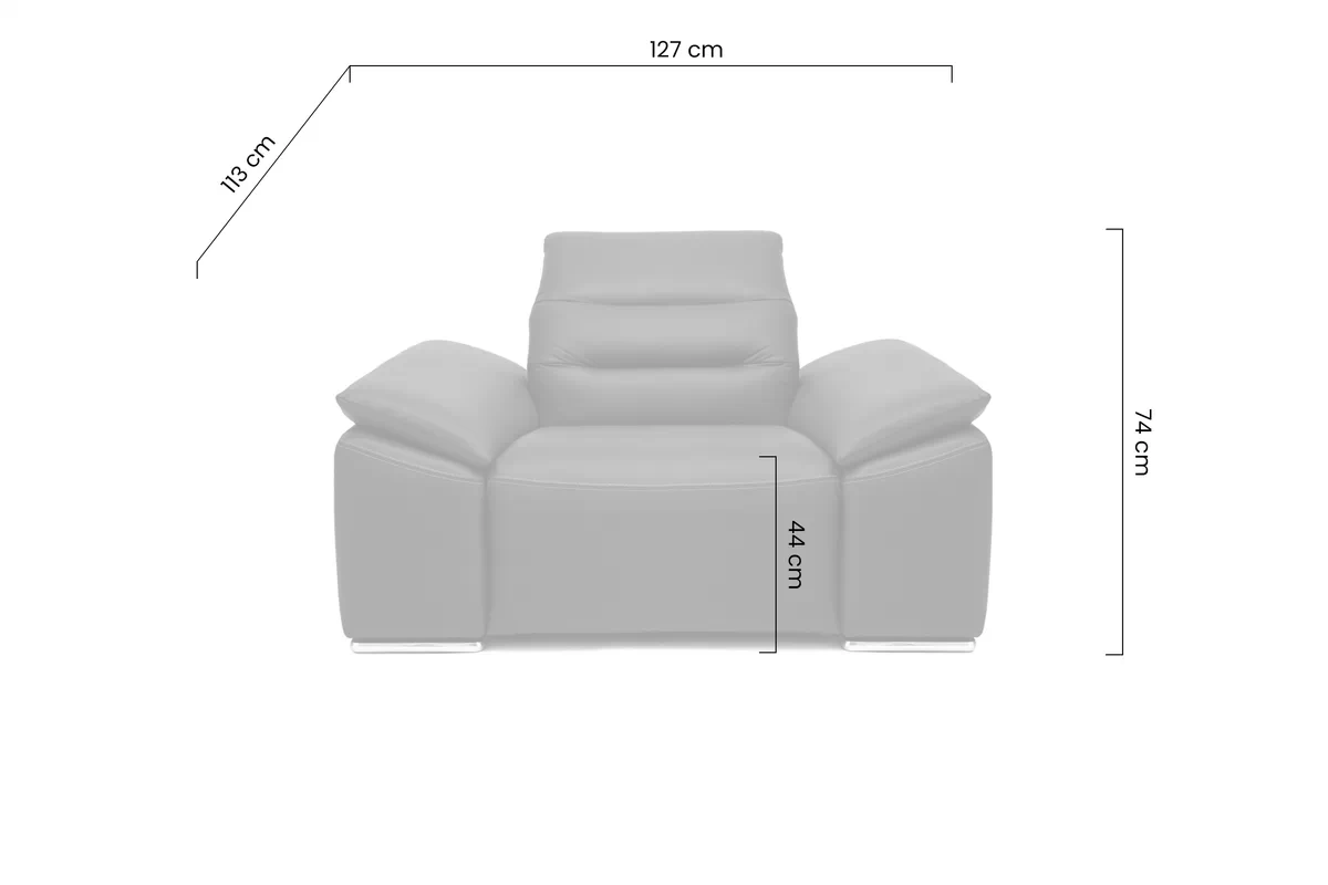 Křeslo s elektrickou funkcí relax Impressione RF Křeslo čalouněná Impressione z elektryczna funkcja relaks 127 cm