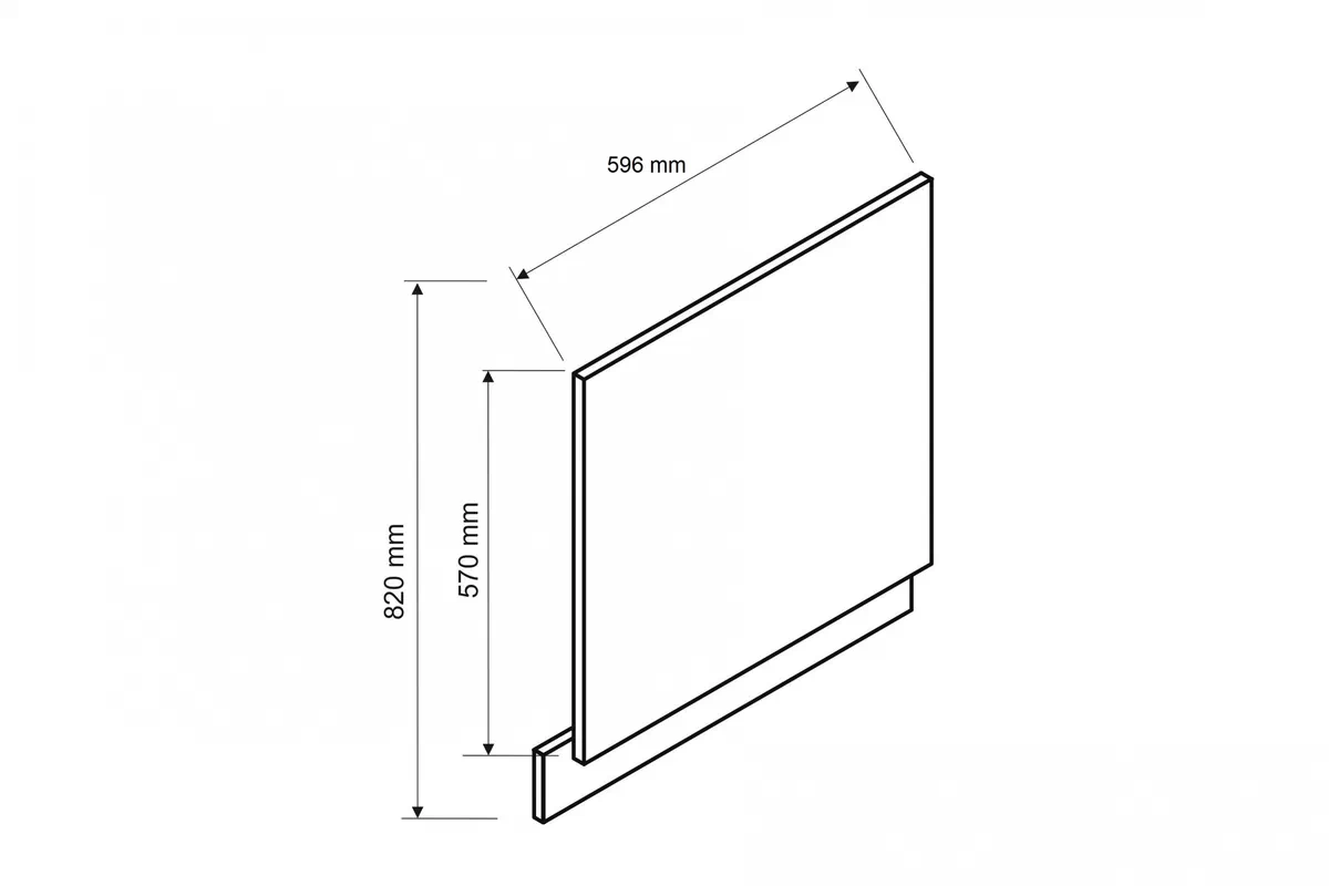 Dvierka na umývačku 60cm s odkrytým panelom Anika 60 PO - Dub artisan Predná časť do umývačky 60cm s odkrytým panelom Anika 60 PO - Dub artisan