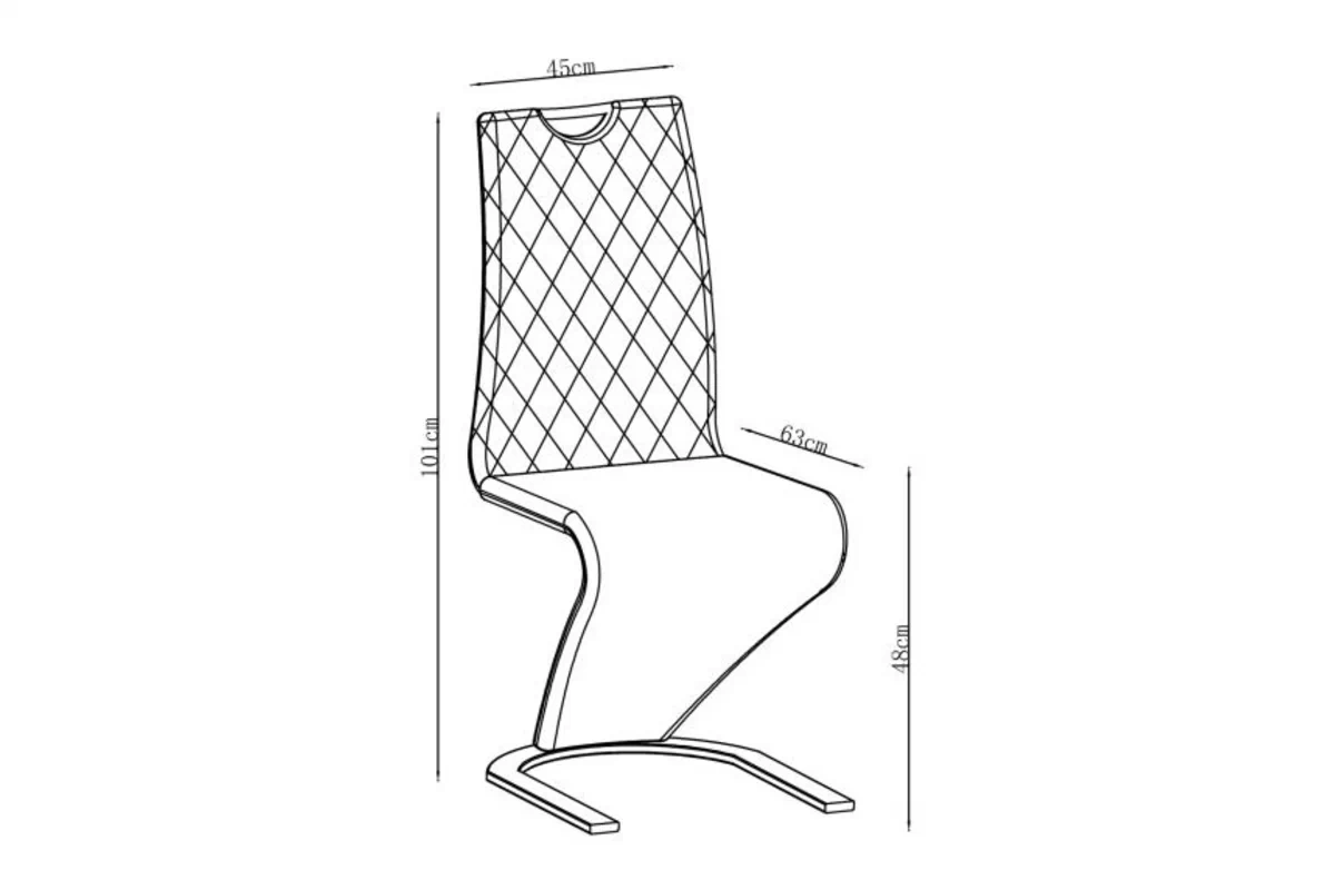 Scaun tapițat K442 - albastru K442 scaune albastru marin