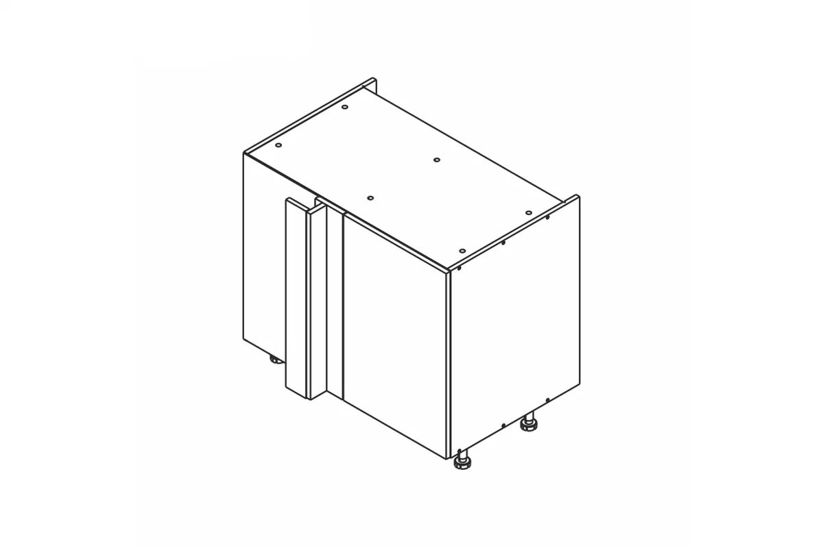 KAMMONO DPRP110x65 - dolná skrinka rohová - P2 i K2 BLACK KAMMONO DPRP110x65 - Skrinka dolná rohová - P2 i K2 BLACK