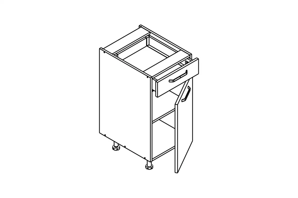 KAMMONO F11 DSS40.1/1 - Skříňka kuchyňská z jedna szuflada KAMMONO F11 DSS40.1/1 - Skříňka kuchyňská z jedna szuflada