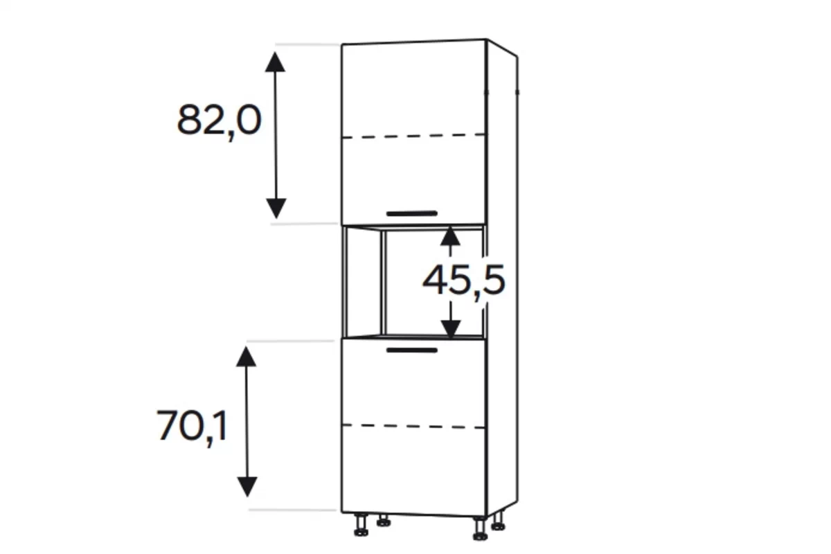 vysoká skříňka kuchenny Kammono F11 SDPK60/71 do zabudowy piekarnika kompaktowego KAMMONO F11 SDPK60/71 - regál kuchenny do zabudowy piekarnika kompaktowego