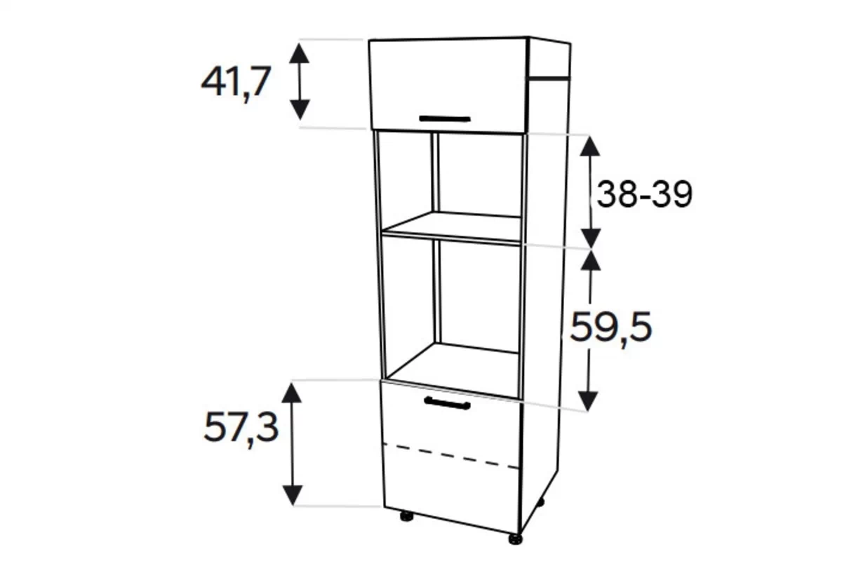 KAMMONO F11 SPM60/71 - regál kuchenny do zabudowy piekarnika i mikrofalowki KAMMONO F11 SPM60/71 - regál kuchenny do zabudowy piekarnika i mikrofalowki