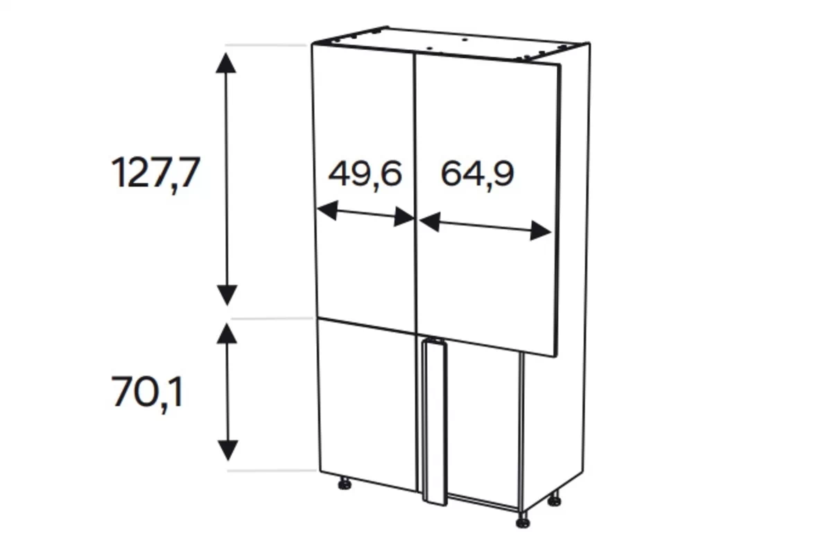 regál Kuchynský  Kammono F11 SPRP115x65/71 narozny KAMMONO F11 SPRP115x65/71 - regál Kuchynský  narozny