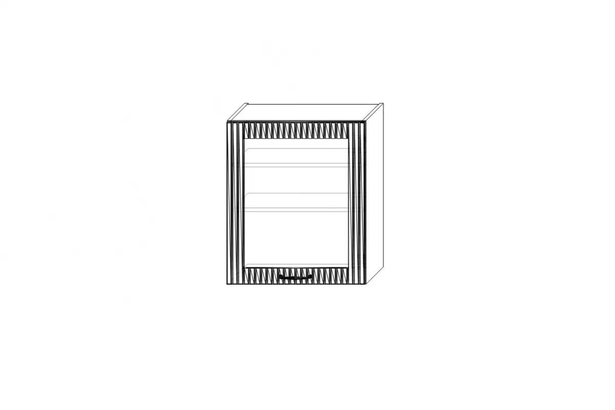 Skrinka Kuchynská závesná Kammono F11 WW60.1/71 jednodverová s presklením KAMMONO F11 WW60.1/71 - Skrinka závesná jednodverová s presklením