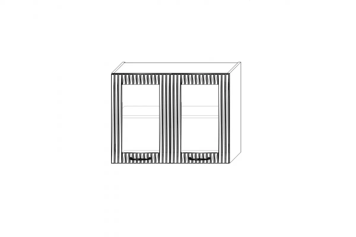 Skříňka kuchyňská závěsná Kammono F11 WW80/61 dvoudveřová z przeszkleniem KAMMONO F11 WW80/61 - Skříňka závěsná dvoudveřová z przeszkleniem