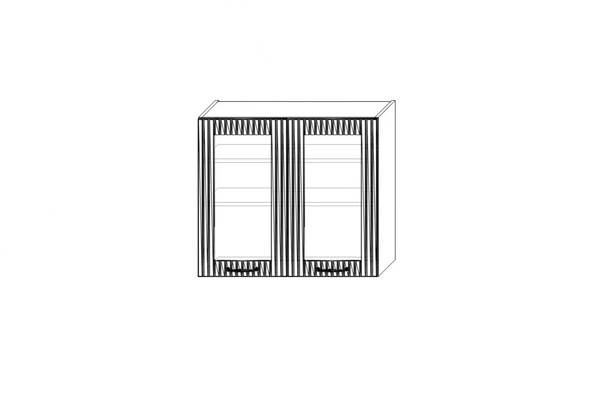 Skříňka kuchyňská závěsná Kammono F11 WW80/71 dvoudveřová z przeszkleniem KAMMONO F11 WW80/71 - Skříňka závěsná dvoudveřová z przeszkleniem