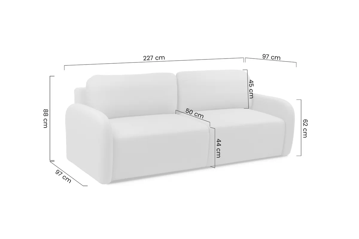 Canapea Limpik cu funcție de dormit - negru / împletitură / Barrel 99 Canapea z funkcja de dormit Limpik - czarna împletitură Barrel 99