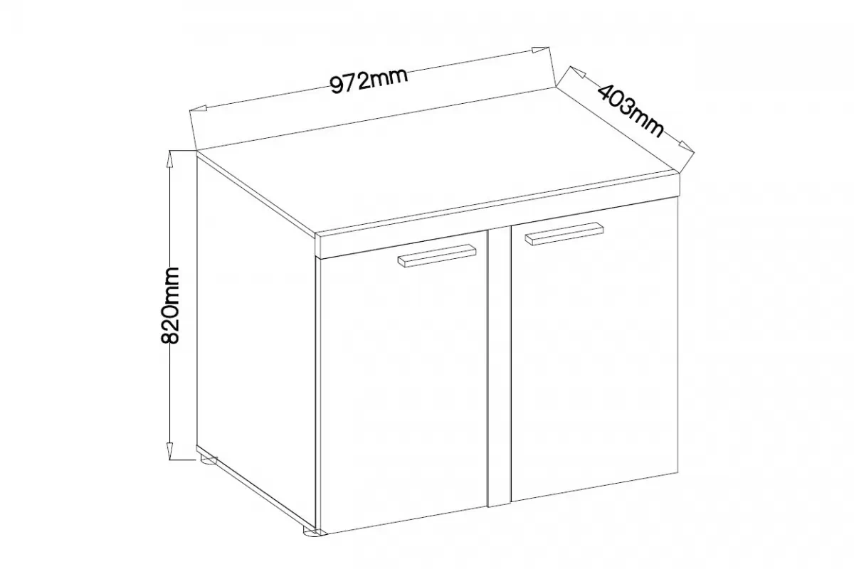 Comoda Luiza 2F - stejar lefkas Comoda cu două uși Luiza 2F - 92 cm - stejar lefkas