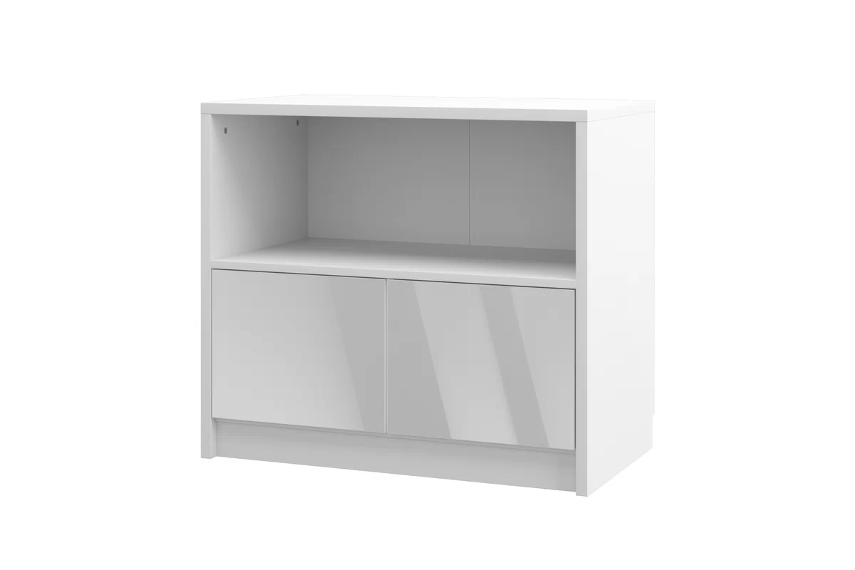 Komoda Genius 2D - 90 cm - bílý lesk Komoda Genius 2D - 90 cm - bílý lesk