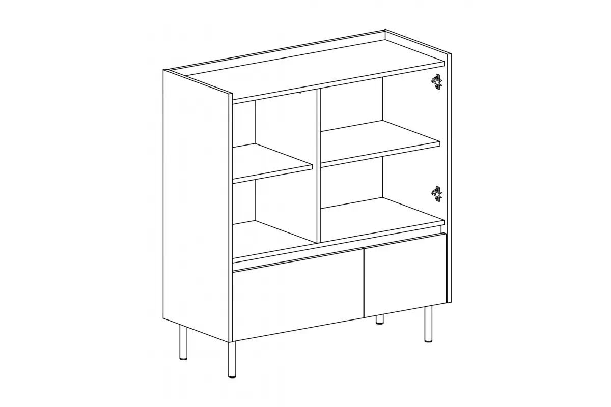 Komoda Luca 9 se zásuvkami 95 cm - bez Pískový / dub olejowany Komoda Luca 9 se zásuvkami 95 cm - bez Pískový / dub olejowany