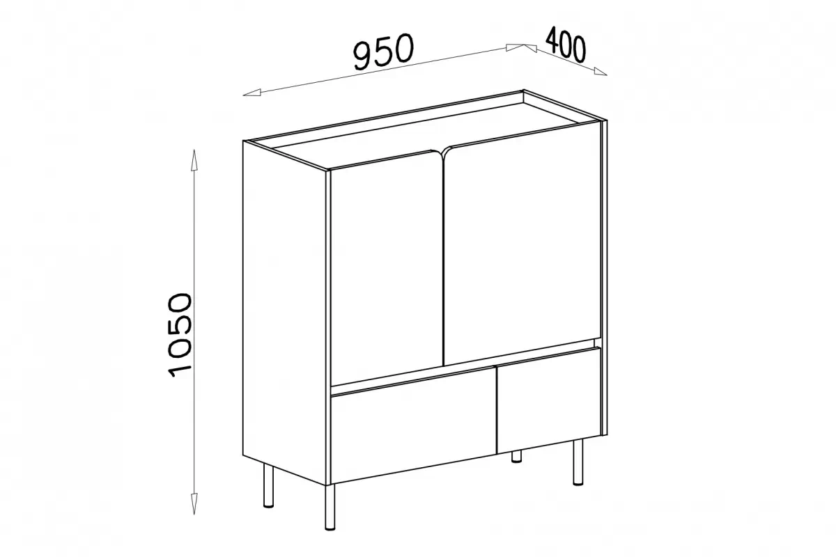 Komoda Luca 9 se zásuvkami 95 cm - bez Pískový / dub olejowany Komoda Luca 9 se zásuvkami 95 cm - bez Pískový / dub olejowany