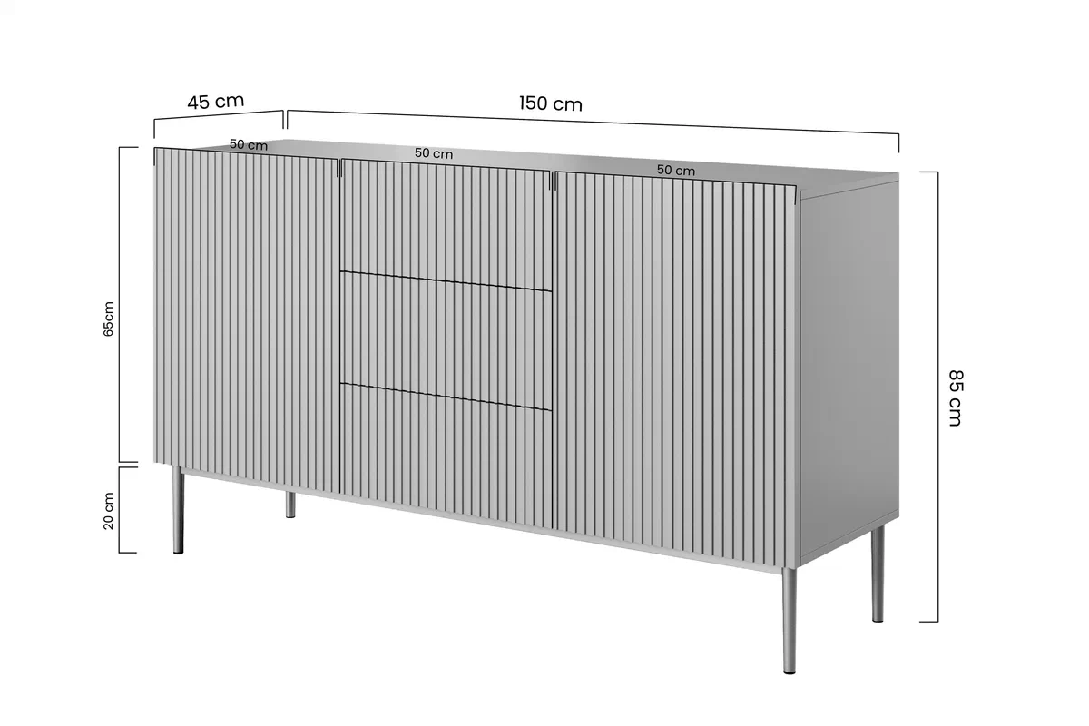 Komoda Nicole 150 cm s 3 zásuvkami - staroružová / čierna Komoda Nicole 150 cm so zásuvkami i metalowymi nogami - antický Ružová / čierny nozki