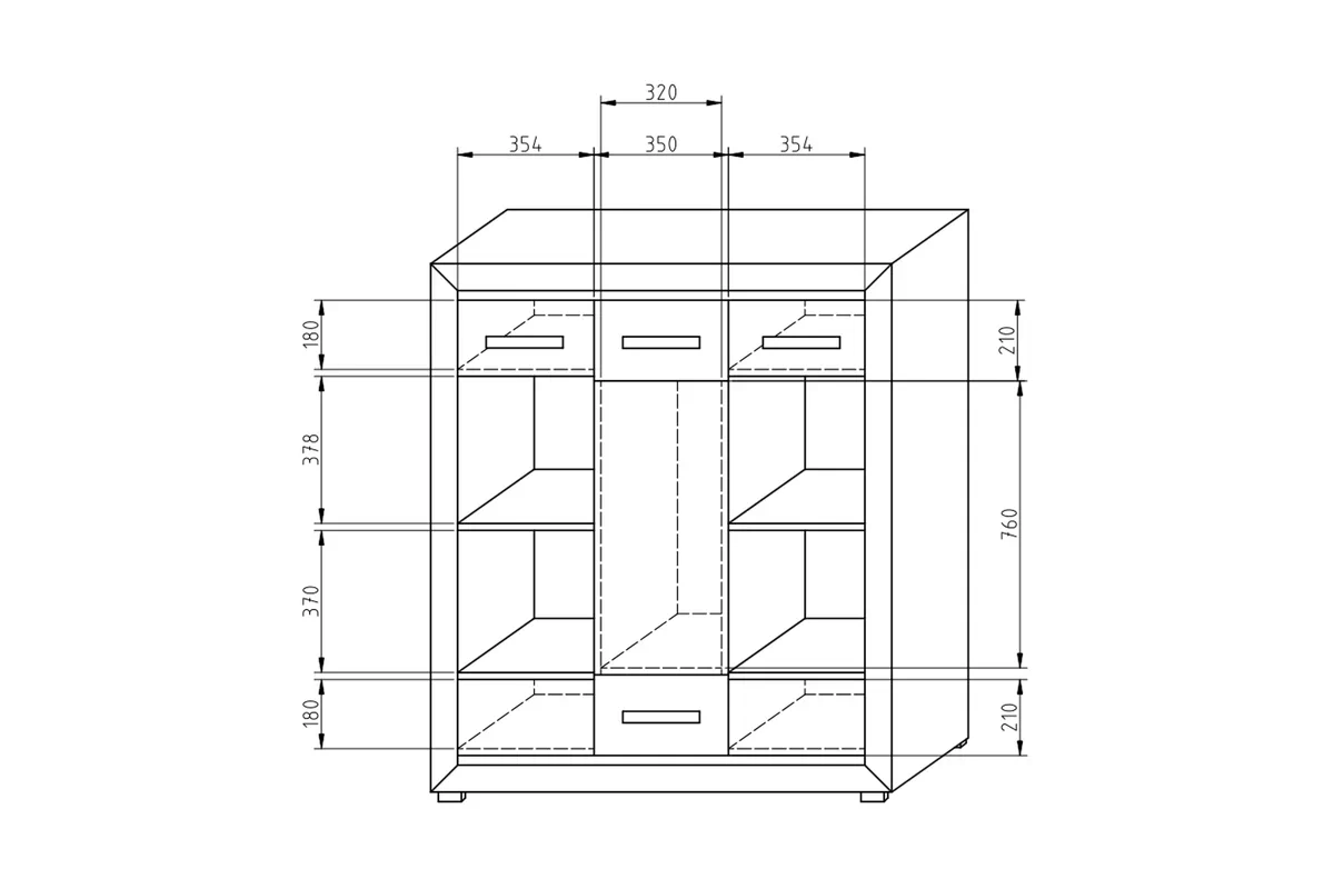 Komoda Santori K4 - 120 cm Komoda Santori 120 cm z przeszklonymi frontami