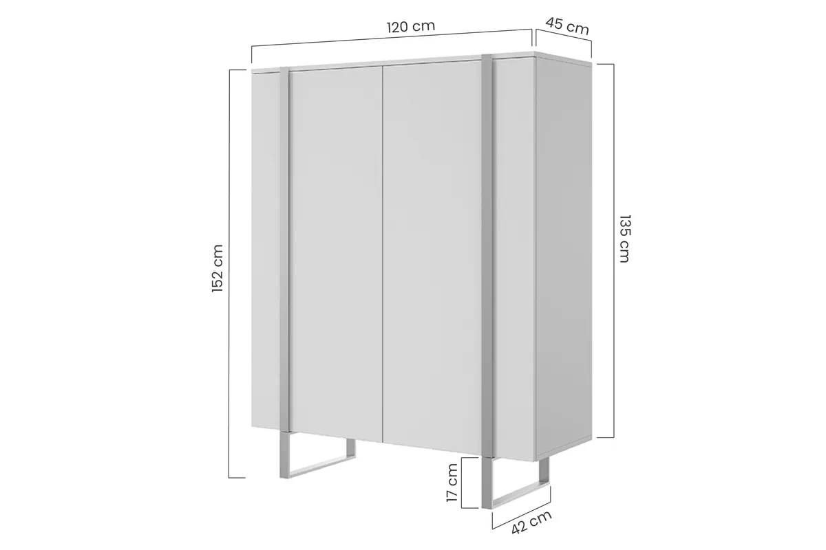 Komoda Verica 120 cm - kašmírová / černé nožky Komoda Verica 120 cm z metalowymi nogami - kašmír / černá nozki