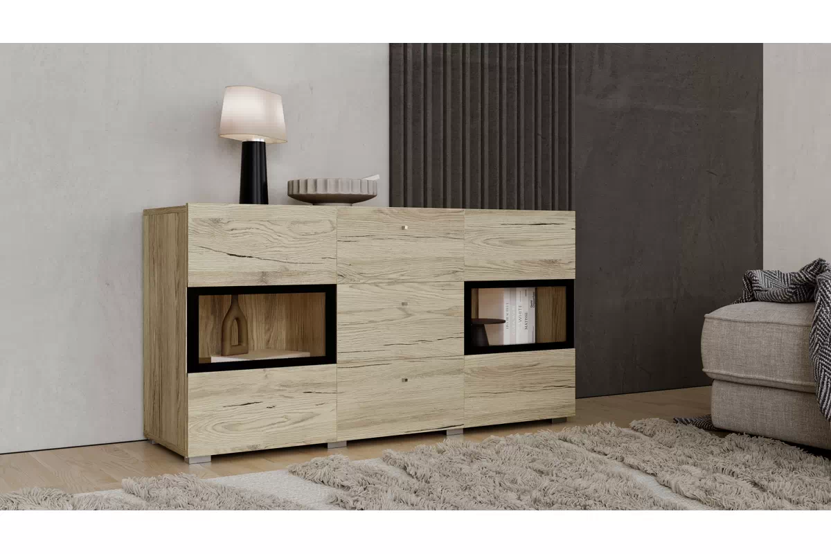 Komoda se zásuvkami Baros 132 cm - san remo světlý Komoda se zásuvkami Baros 26 - 132 cm - san remo světlý