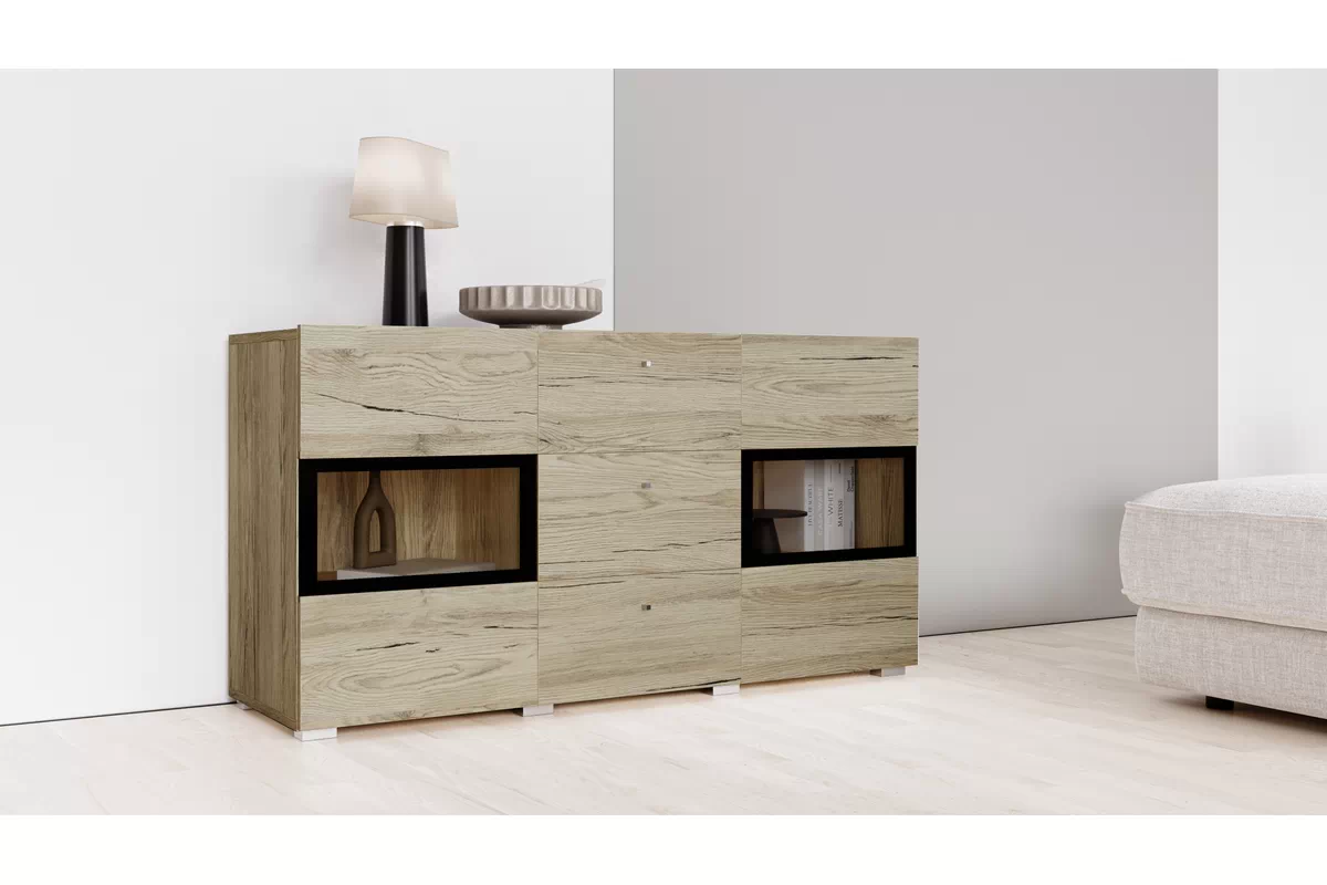 Komoda se zásuvkami Baros 132 cm - san remo světlý Komoda se zásuvkami Baros 26 - 132 cm - san remo světlý