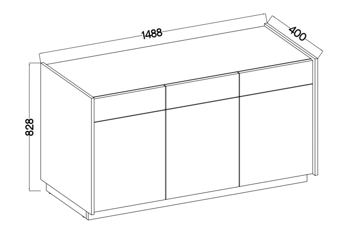 Komoda se zásuvkami Beliza 3D3S - 149 cm - béžová pískový / ořech okapi Komoda se zásuvkami Beliza 3D3S - 149 cm - béžová Pískový / ořech okapi