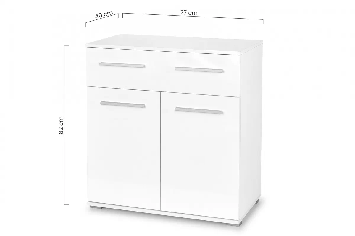 Komoda Lima KM -2 - biela - 77 cm Komoda so zásuvkami Lima KM-2 - 77 cm - Biely