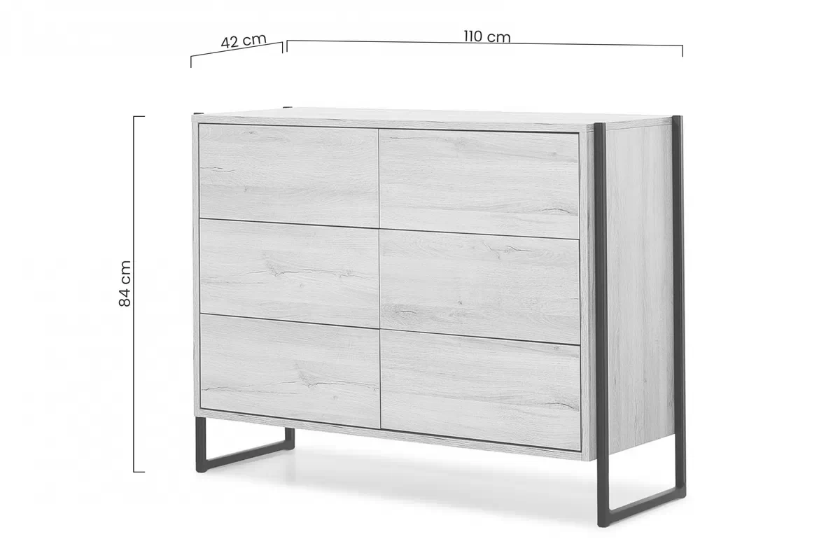 Komoda so zásuvkami Loft Lorenzo 110 cm - Dub lorenzo Komoda so zásuvkami Loft Lorenzo 110 cm - Dub lorenzo