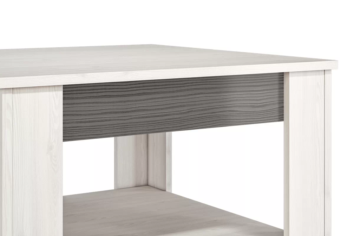 Konferenčný stolík Blanco 13 s policou 67 cm - Borovica sNiezna / new grey Stolík kawowy Blanco 13 z polka 67 cm - Borovica sNiezna / new grey