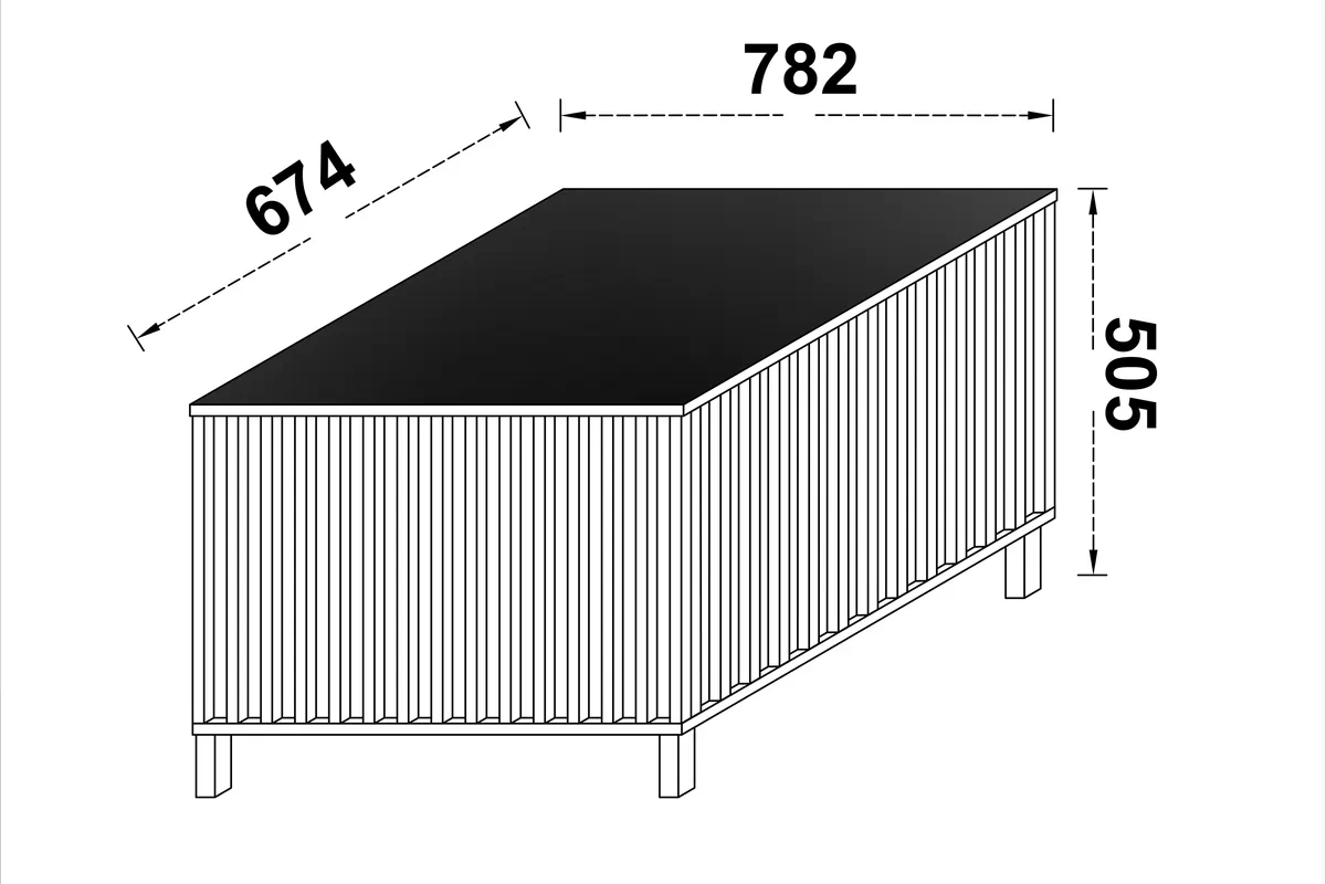 Konferenční stolek do obývacího pokoje Tonis 78x67 cm - černý mat Konferenční stolek do obývacího pokoje Tonis 78x67 cm - černá mat