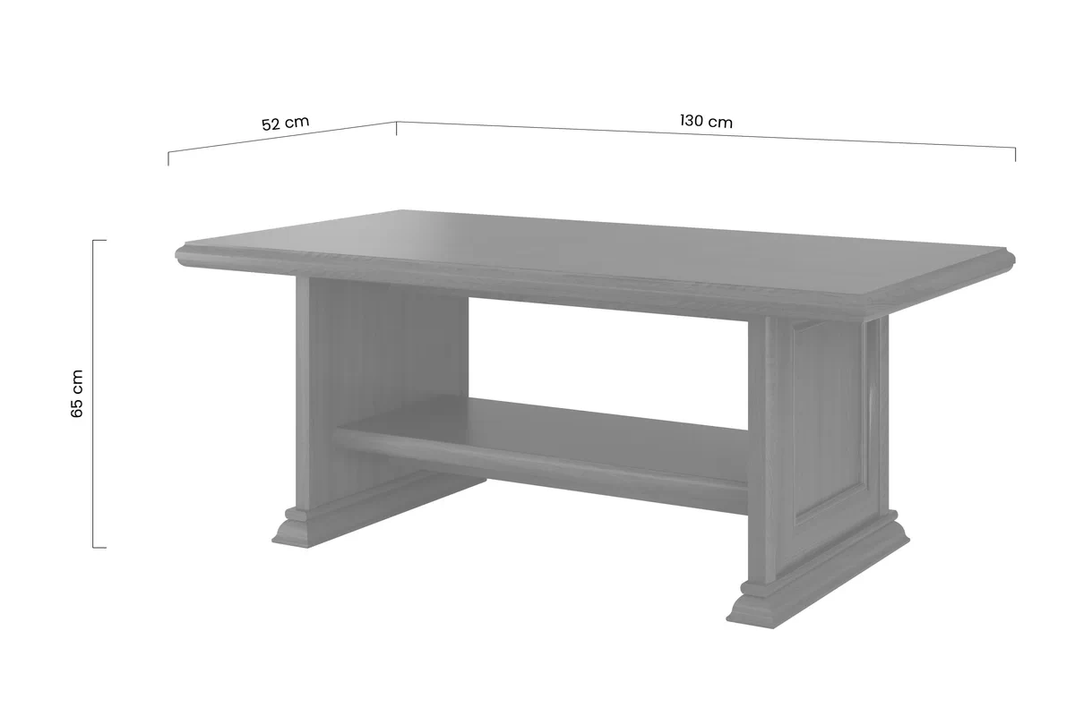 Sonata dohányzóasztal - 130 cm - nemes gesztenyefa Lawa Sonata 130x65 cm - kasztelan szlachetny