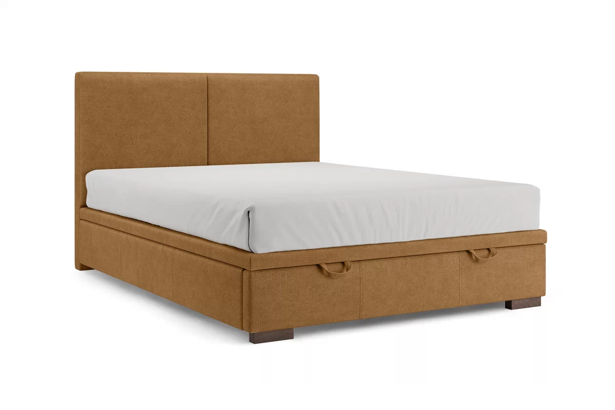 Boxspring posteľ Lektis 140x200 S vnútorným úložným priestorom- Béžová látka ľahkočistiaca Maya 03 / nožičky drevená Venge Boxspring posteľ Lektis 140x200 S vnútorným úložným priestorom- medový Hnedá látka ľahkočistiaca Maya 06 / nožičky drevená Venge