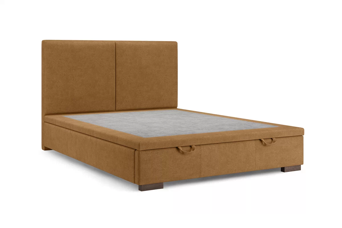 Boxspring posteľ Lektis 140x200 S vnútorným úložným priestorom- Béžová látka ľahkočistiaca Maya 03 / nožičky drevená Venge Boxspring posteľ Lektis 140x200 S vnútorným úložným priestorom- medový Hnedá látka ľahkočistiaca Maya 06 / nožičky drevená Venge