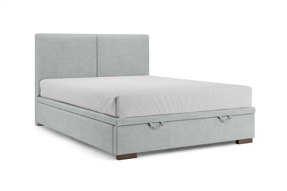 Boxspring posteľ Lektis 140x200 S vnútorným úložným priestorom- popielata látka ľahkočistiaca Maya 20 / nožičky drevená Venge Boxspring posteľ Lektis 140x200 S vnútorným úložným priestorom- popielata látka ľahkočistiaca Maya 20 / nožičky drevená Venge