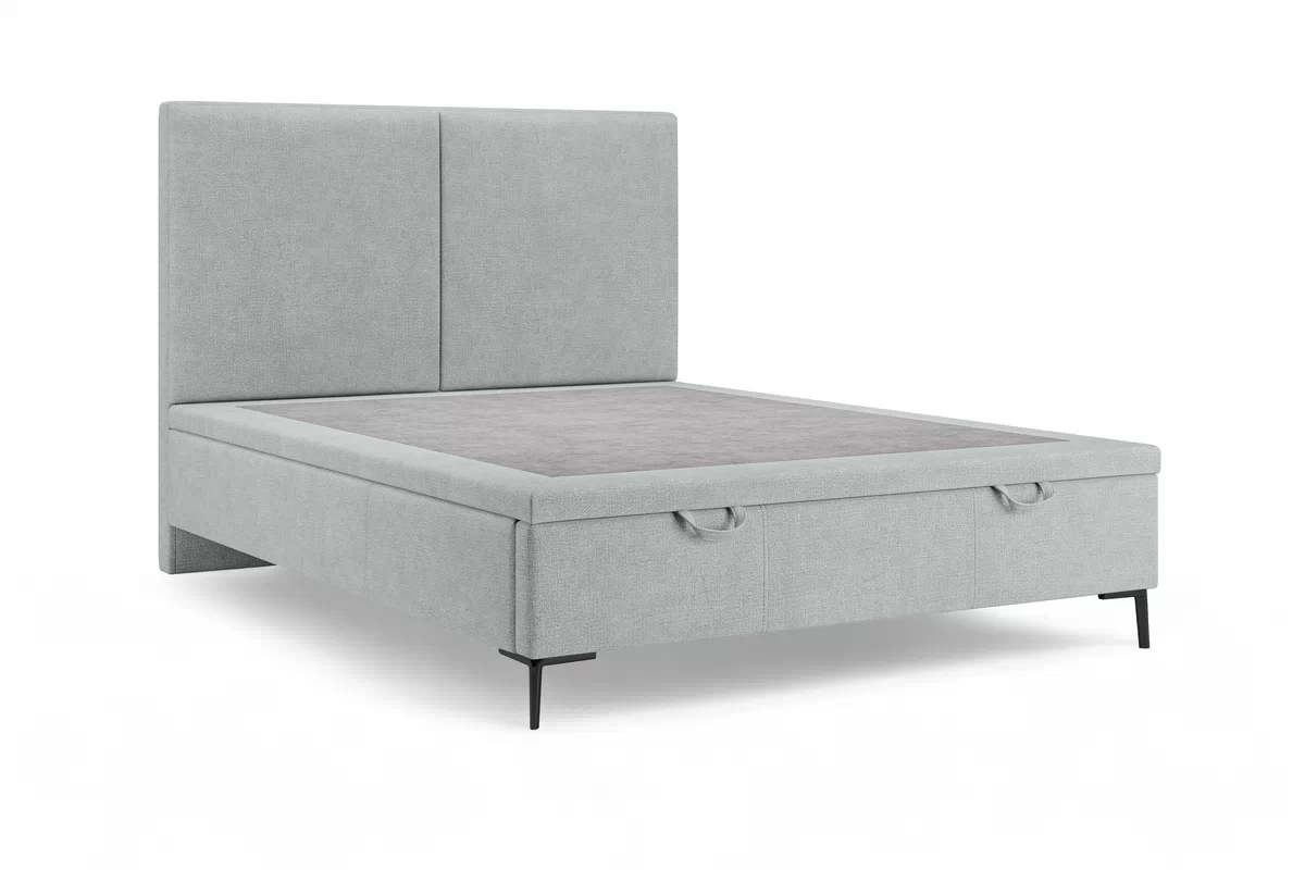 Boxspring posteľ Lektis 160x200 S vnútorným úložným priestorom- popielata látka ľahkočistiaca Maya 20 / nožičky kovové čierny  Boxspring posteľ Lektis 160x200 S vnútorným úložným priestorom- popielata látka ľahkočistiaca Maya 20 / nožičky kovové čierny 