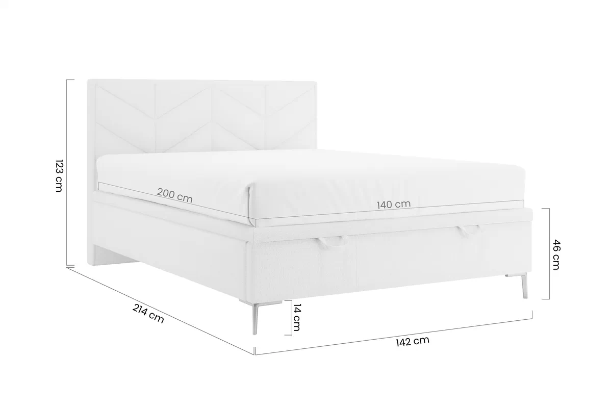 Boxspring posteľ Lindi 140x200 S vnútorným úložným priestorom- béžový szenil Perfect Harmony 02 / nožičky čierny  Boxspring posteľ Lindi 140x200 S vnútorným úložným priestorom- béžový szenil Perfect Harmony 02 / nožičky čierny 