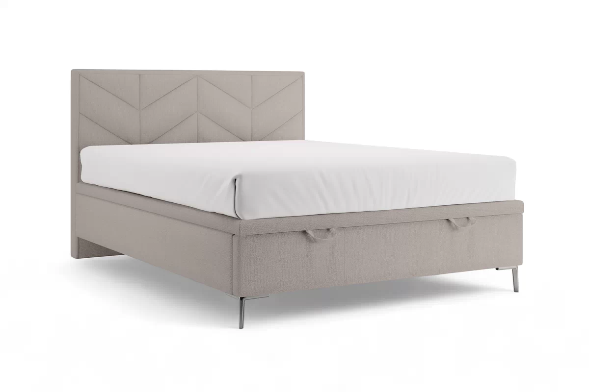 Boxspring posteľ Lindi 140x200 S vnútorným úložným priestorom- Hnedý szenil Perfect Harmony 04 / nožičky srebrne  Boxspring posteľ Lindi 140x200 S vnútorným úložným priestorom- Hnedý szenil Perfect Harmony 04 / nožičky srebrne 