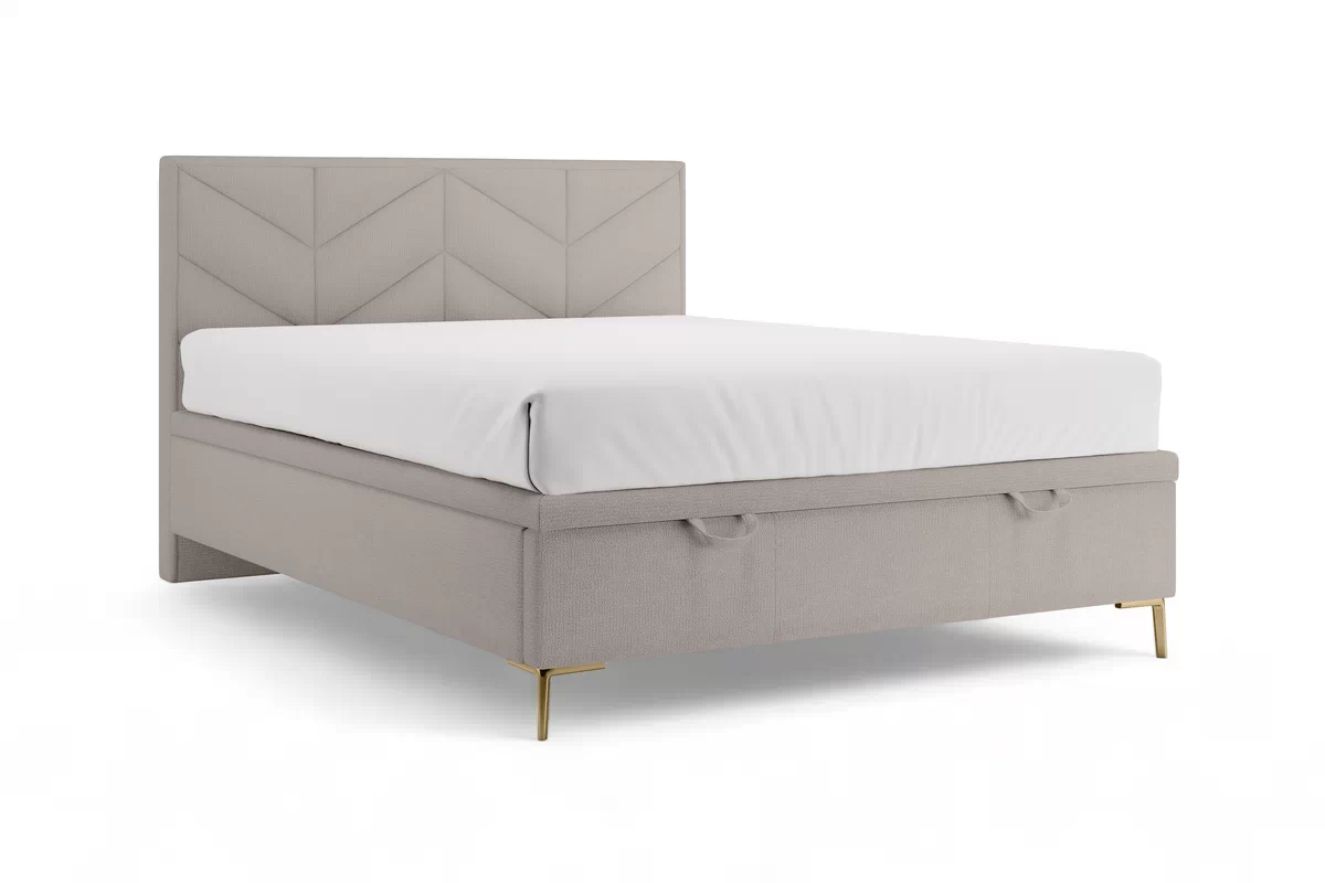 Boxspring posteľ Lindi 140x200 S vnútorným úložným priestorom- Hnedý szenil Perfect Harmony 04 / nožičky zlote Boxspring posteľ Lindi 140x200 S vnútorným úložným priestorom- Hnedý szenil Perfect Harmony 04 / nožičky zlote