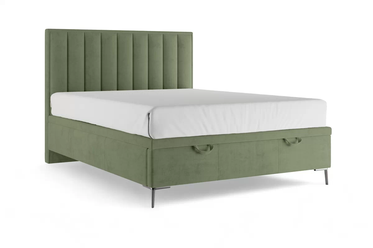 Boxspring posteľ Misel 140x200 S vnútorným úložným priestorom- Zelený zamat Magic Velvet 2243 / nožičky srebrne Boxspring posteľ Misel 140x200 S vnútorným úložným priestorom- Zelený zamat Magic Velvet 2243 / nožičky srebrne