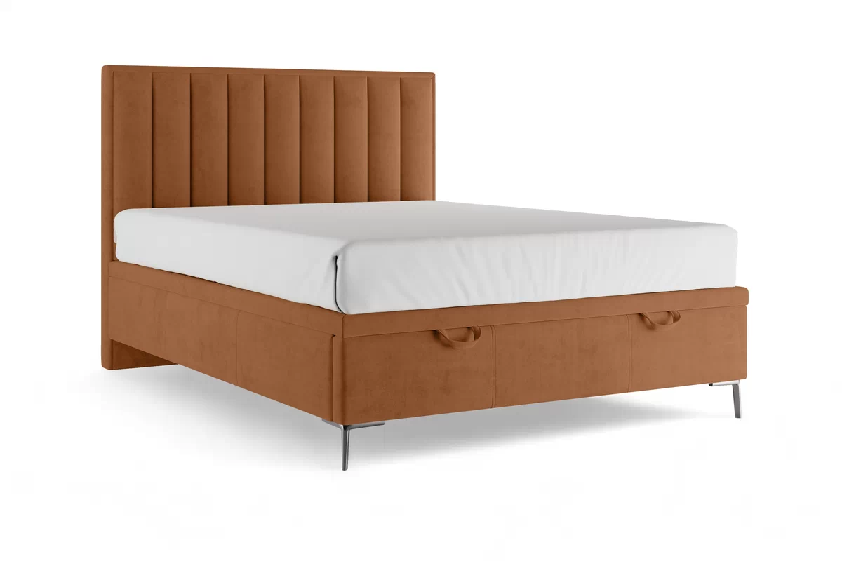 Boxspring posteľ Misel 160x200 S vnútorným úložným priestorom- červený zamat Magic Velvet 2213 / nožičky srebrne Boxspring posteľ Misel 160x200 S vnútorným úložným priestorom- červený zamat Magic Velvet 2213 / nožičky srebrne