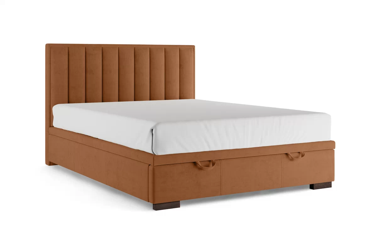 Boxspring posteľ Misel 160x200 S vnútorným úložným priestorom- červený zamat Magic Velvet 2213 / nožičky Venge Boxspring posteľ Misel 160x200 S vnútorným úložným priestorom- červený zamat Magic Velvet 2213 / nožičky Venge