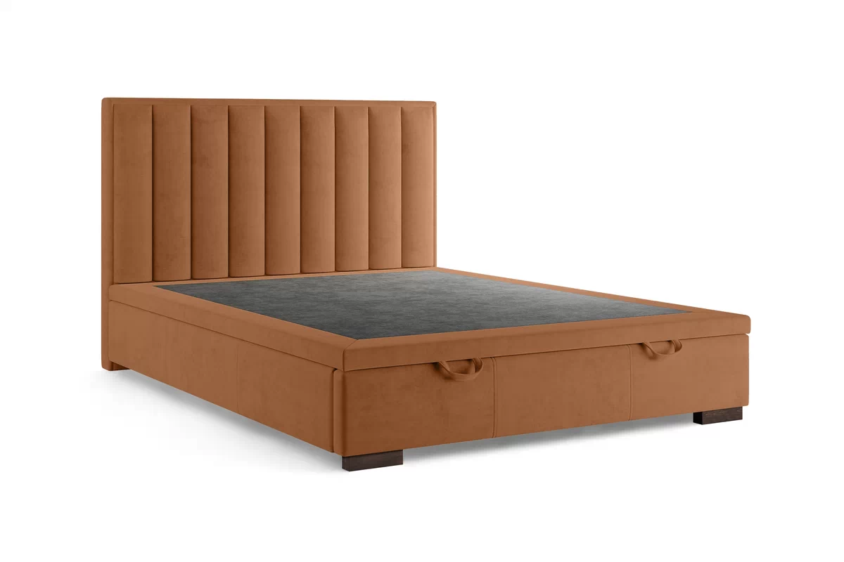 Boxspring posteľ Misel 160x200 S vnútorným úložným priestorom- červený zamat Magic Velvet 2213 / nožičky Venge Boxspring posteľ Misel 160x200 S vnútorným úložným priestorom- červený zamat Magic Velvet 2213 / nožičky Venge