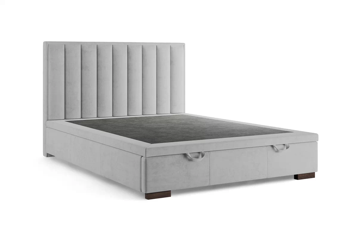 Boxspring posteľ Misel 160x200 S vnútorným úložným priestorom- šedý zamat Magic Velvet 2240 / nožičky Venge Boxspring posteľ Misel 160x200 S vnútorným úložným priestorom- šedý zamat Magic Velvet 2240 / nožičky Venge