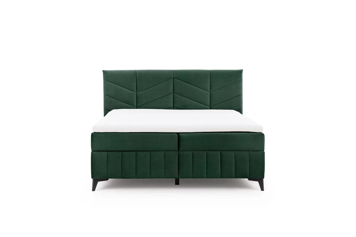  Pat boxspring Penia 160x200 cu spațiu de depozitare - catifea verde hidrofobă Element 12  Pat Boxspring  Penia 160x200 cu spațiu de depozitare - verde catifea hidrofobă Element 12